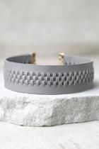Ettika | Always On Point Grey Leather Choker Necklace | Lulus
