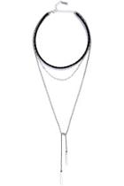 Lulus El Paso Black And Silver Layered Choker Necklace