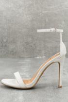 Loveliness Grey Suede Ankle Strap Heels | Lulus