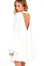 Lulus | Something Magical White Long Sleeve Shift Dress | Size X-small