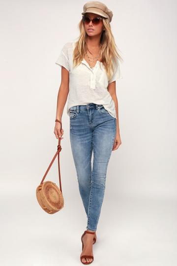 Blank Nyc The Bond Medium Wash Skinny Jeans | Lulus