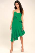 Adelyn Rae Desdemona Green Midi Dress