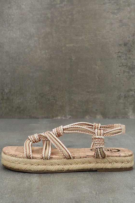 Circus By Sam Edelman Circus By Sam Edelman Athena Natural Multi Flatform Espadrilles | Size 10 | Beige | Vegan Friendly | Lulus