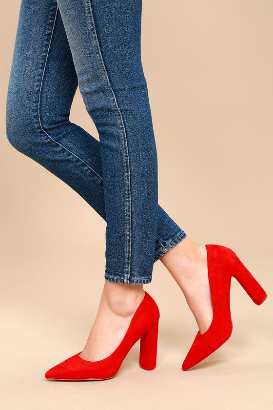 Beast | Becca Red Suede Pumps | Lulus