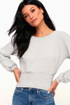 Project Social T Bartley Heather Grey Sweatshirt | Lulus