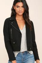 Re:named You're In Luck Black Moto Jacket
