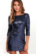 Delightful Ways Navy Blue Sequin Dress | Lulus
