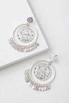 Lamina Silver Coin Hoop Earrings | Lulus