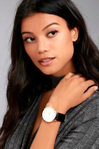 Lulus One Moment Gold And Black Watch