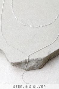 Lulus In This Moment Sterling Silver Layered Necklace