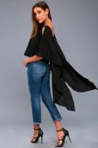 On Top Of The World Black High-low Top | Lulus