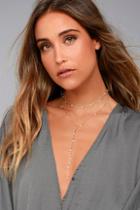 8 Other Reasons Demi Gold Layered Choker Necklace