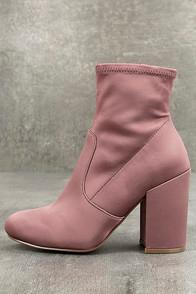 Steve Madden Gaze Blush Satin Mid-calf Booties