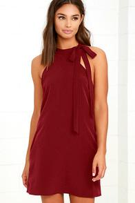 Lulus Mon Cheri Wine Red Dress