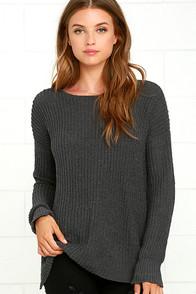 Bb Dakota Tally Dark Grey Sweater