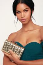 Fashion Week Gold Box Clutch | Lulus