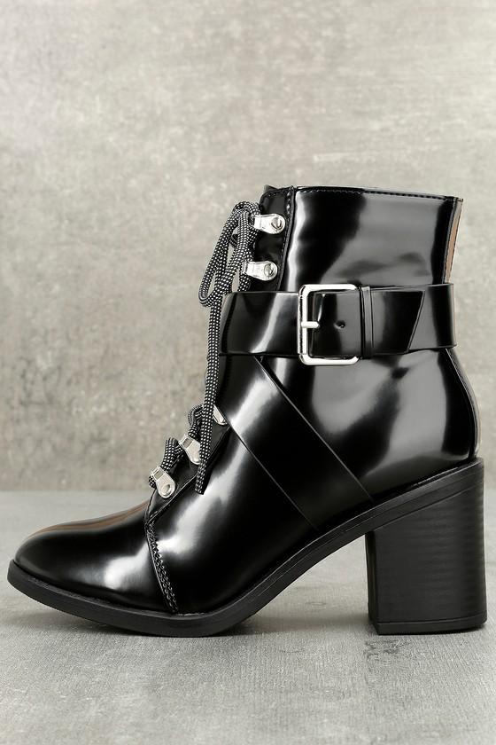 Soda Rheese Black Lace-up High Heel Boots | Lulus