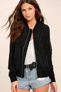 Ppla Nico Black Bomber Jacket