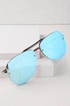 Be Happy Miami Blue Mirrored Aviator Sunglasses | Lulus