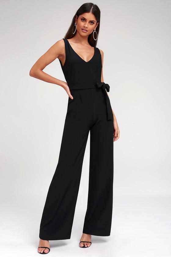 Screenplay Black Tie-back Jumpsuit | Lulus