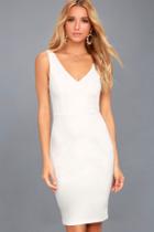 Lulus Skyline White Sleeveless Bodycon Dress