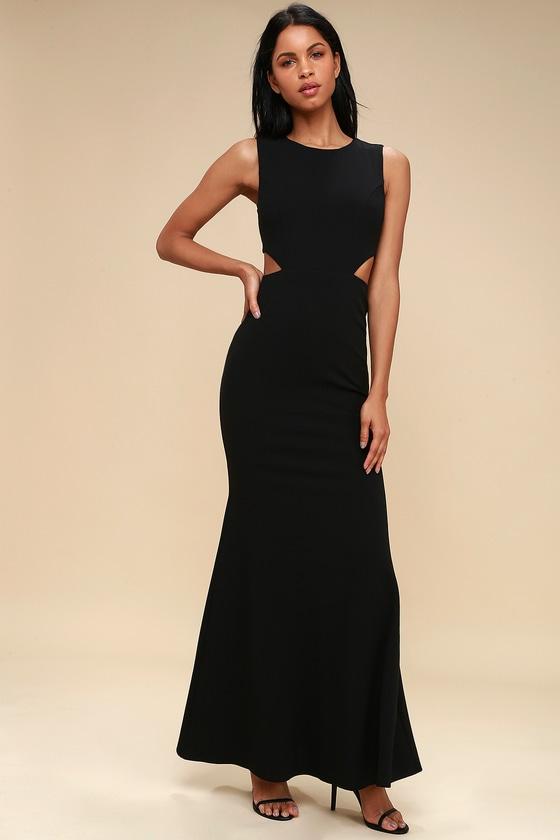 Utterly Smitten Black Cutout Maxi Dress | Lulus