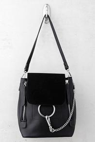 Lulus Sidewalk Stunner Black Backpack