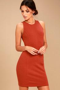 Jack By Bb Dakota Gordon Terra Cotta Bodycon Dress