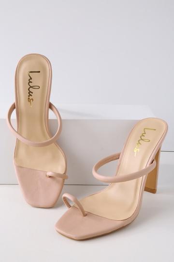 Mimi Nude Heeled Sandals | Lulus