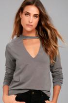 Project Social T Bre Charcoal Grey Sweatshirt