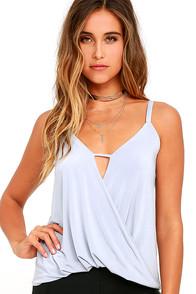 Lulus Loops-y Daisy Grey Top
