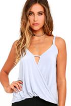 Lulus Loops-y Daisy Grey Top