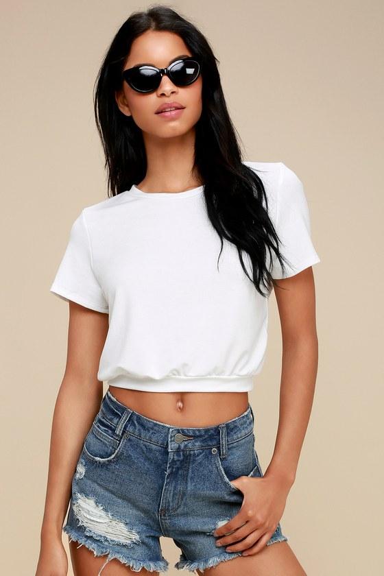 Keep Grooving White Cropped Tee | Lulus