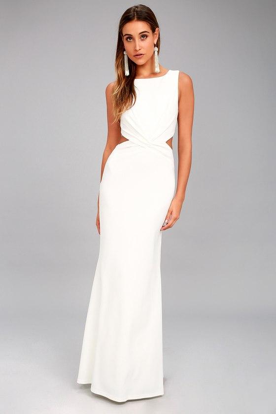 Trista White Cutout Maxi Dress | Lulus