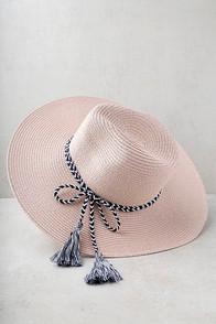 Lulus New Me Blush Floppy Straw Hat