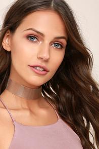 Tranloev Love Lockdown Gold Mesh Choker Necklace