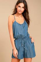 Ppla Elias Blue Chambray Romper