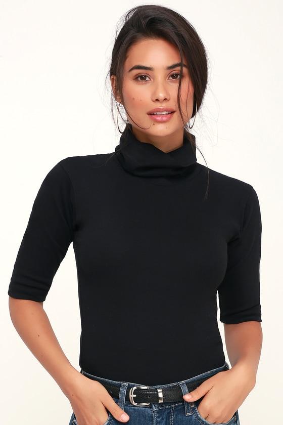 Free People Sunshine Black Turtleneck Top | Lulus
