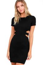 Lulus Feeling The Heat Black Cutout Bodycon Dress