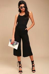 Olive & Oak Madeley Black Midi Jumpsuit
