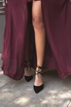 Dani Black Suede Lace-up Heels | Lulus