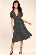 Lulus | Gimme Your Love Black Polka Dot Wrap Dress