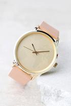 Lulus Any Second Blush Pink Watch