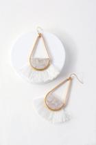 Jorelle White And Gold Tassel Earrings | Lulus