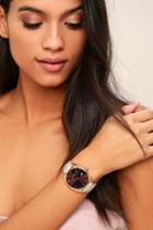 Nixon | Bullet Rose Gold And Brown Leather Watch | Lulus