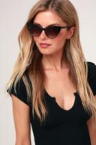 Tallulah Black Cat-eye Sunglasses | Lulus