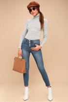 Trace Denim | Started At The Bottoms Medium Wash High-waisted Skinny Jeans | Size 31 | Blue | Lulus
