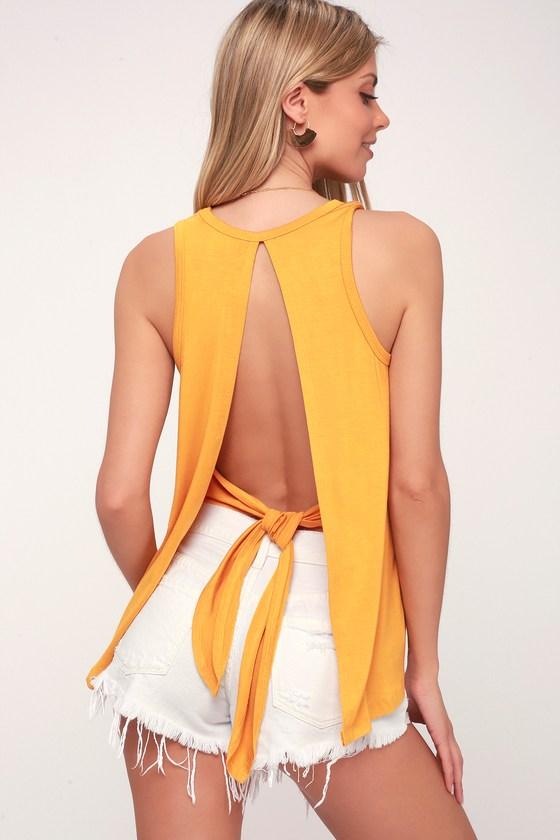 Impassioned Mustard Yellow Tank Top | Lulus