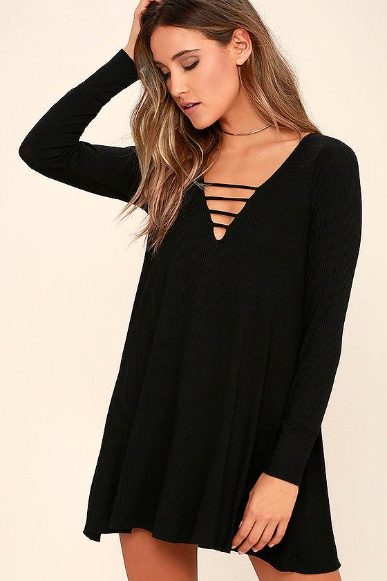 Lucy Love | Great Day Black Swing Dress | Size X-small | Lulus