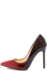 Daya By Zendaya Atmore Ii Red And Wine Patent Ombre Pumps